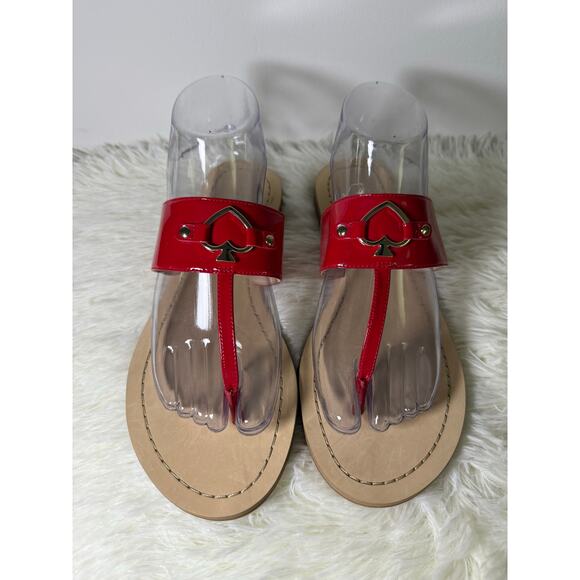 Kate Spade Patent Red Sandals – Size 8 – New - Picture 4 of 12